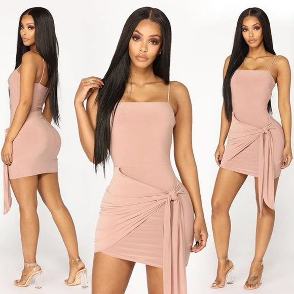 Fashion Nova Dresses & Skirts - NWOT Nude Mauve Mini Dress Bodycon Large
